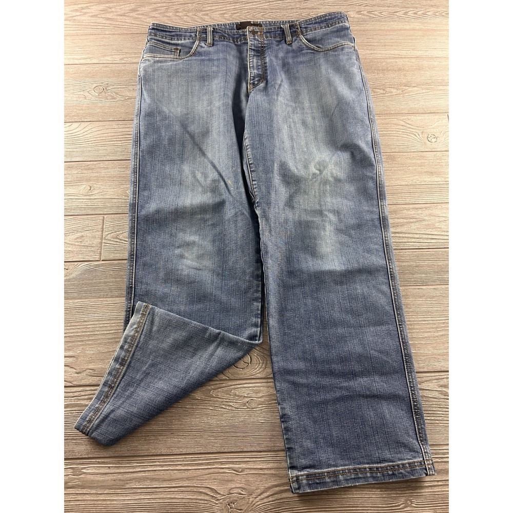 Royal Robbins Mens Relaxed Fit Straight Leg Jeans Medium Wash Blue Denim 37x30